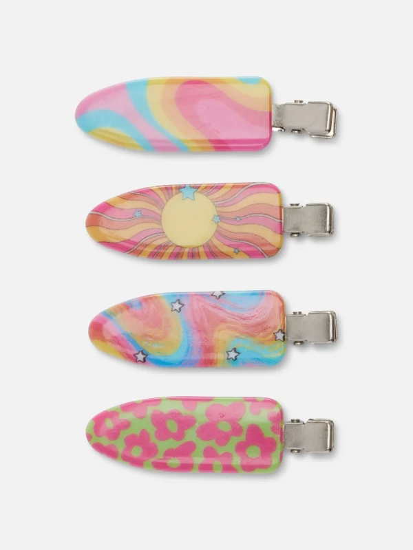 Primark PS Patterned No Dent Hair Clips Multi Hot
