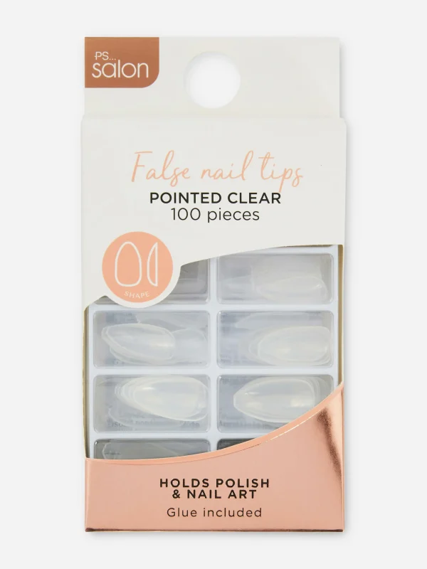 Primark PS… Salon Pointed False Nail Tips Clear Outlet