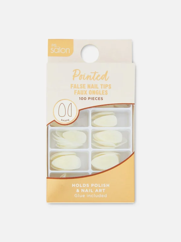 Primark PS Salon Pointed Faux Nail Tips Ivory Cheap