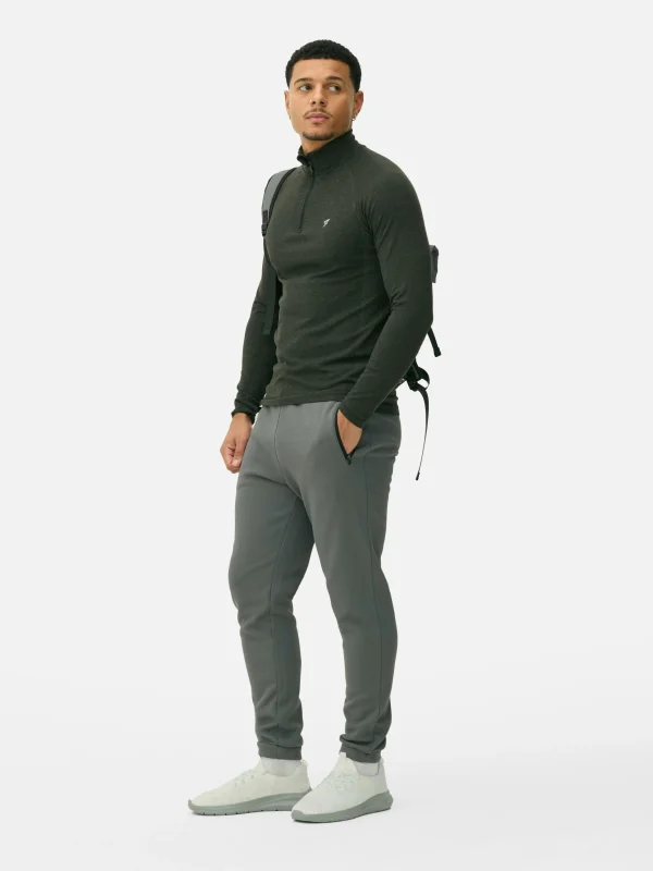 Primark Quarter-Zip Long Sleeve Gym Top Dark Green Store