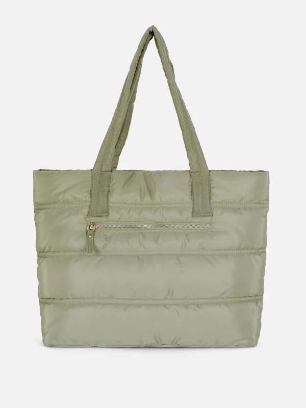 Primark Quilted Shopper Olive Cheap