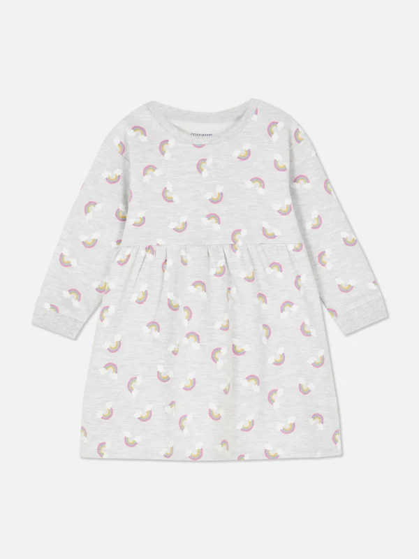 Primark Rainbow Sweatshirt Dress Gray Heather Store