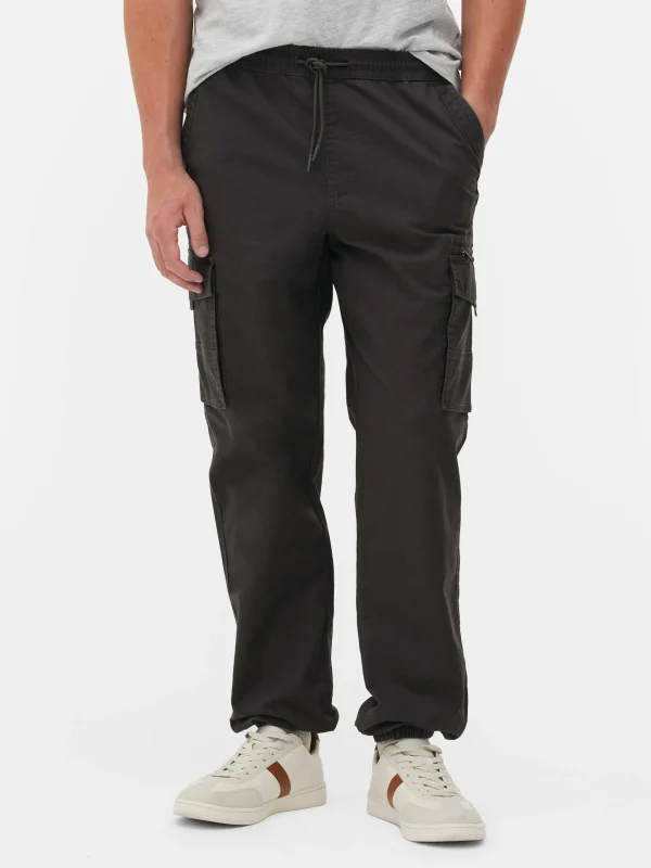 Primark Relaxed Cuff Cargo Pants Charcoal Fashion