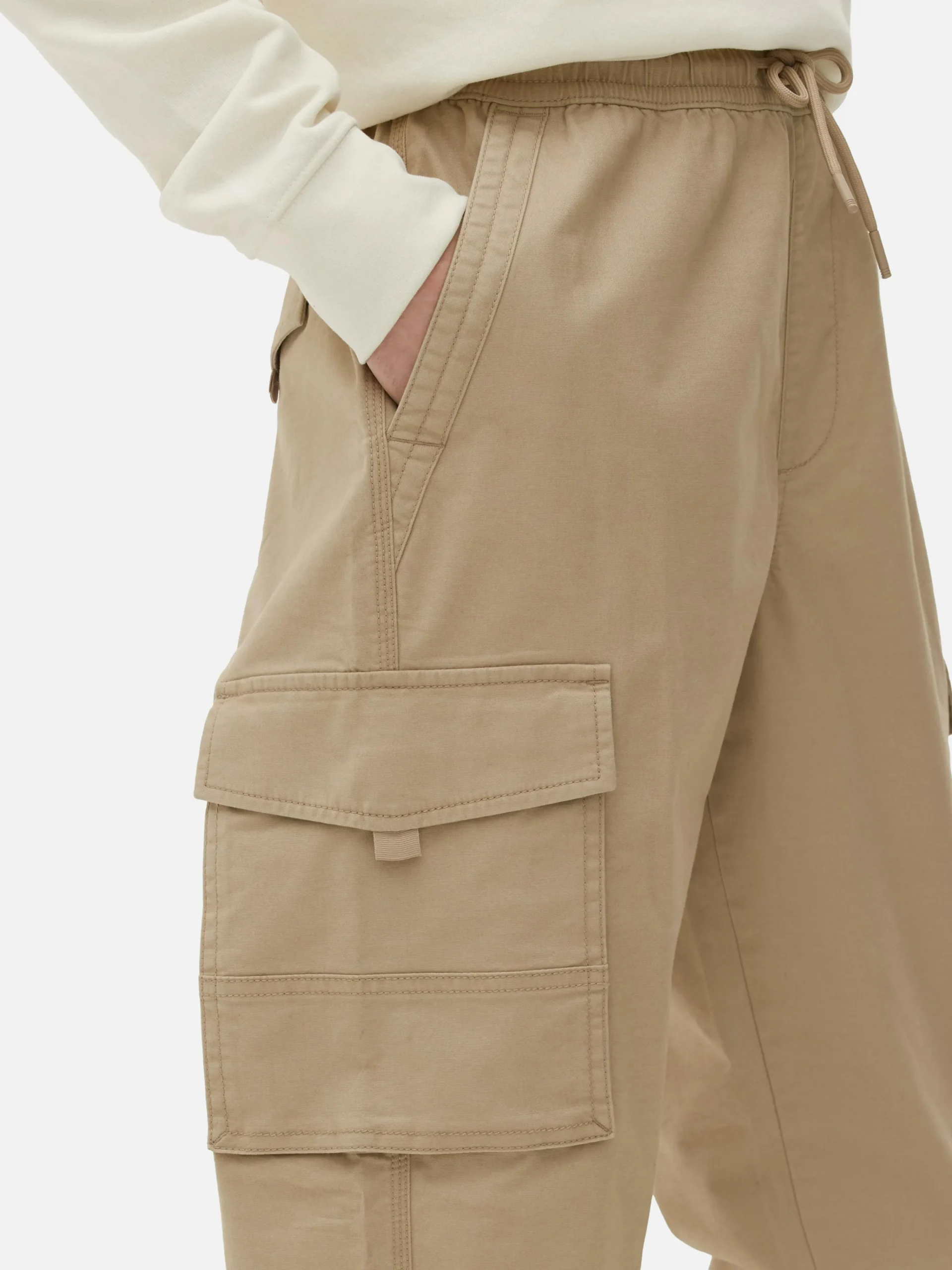 Primark Relaxed Cuff Cargo Pants Stone Shop