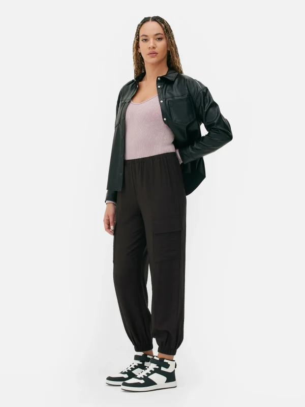 Primark Relaxed Fit Cargo Pants Black Fashion