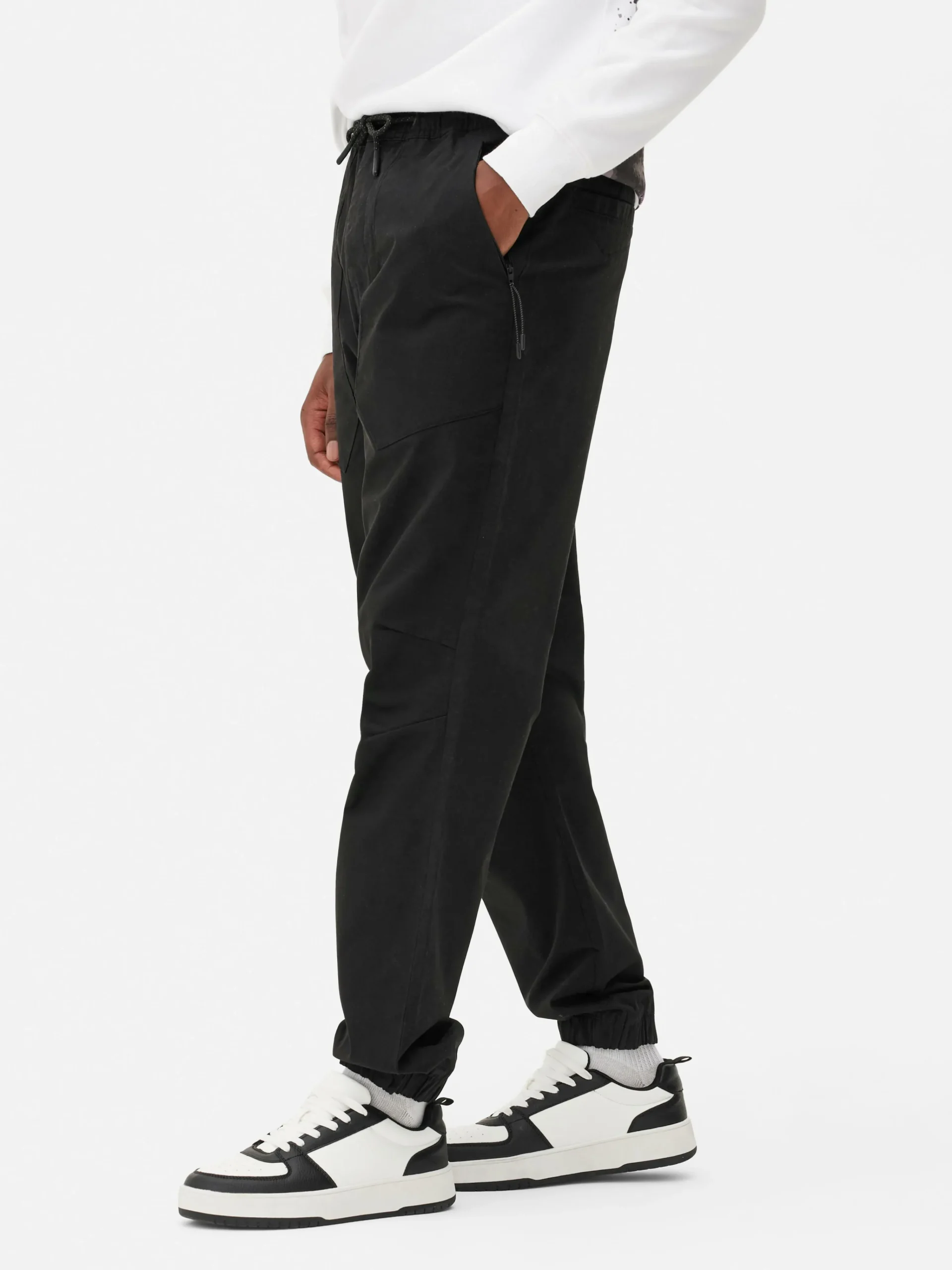 Primark Relaxed Fit Stretch Joggers Black New