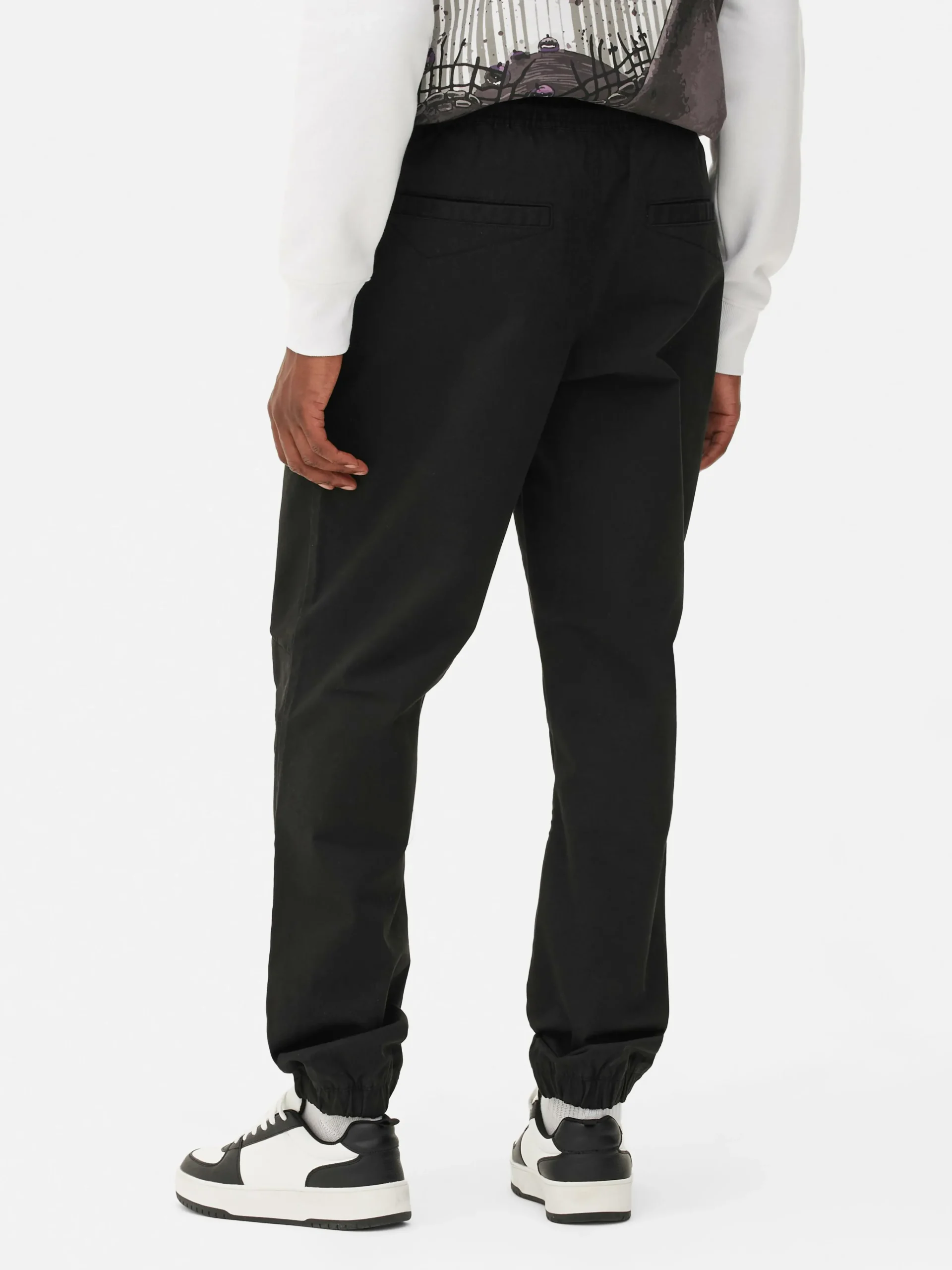 Primark Relaxed Fit Stretch Joggers Black New