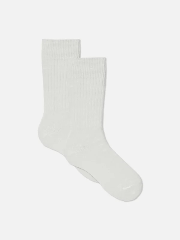 Primark Ribbed Crew House Socks Ivory Outlet