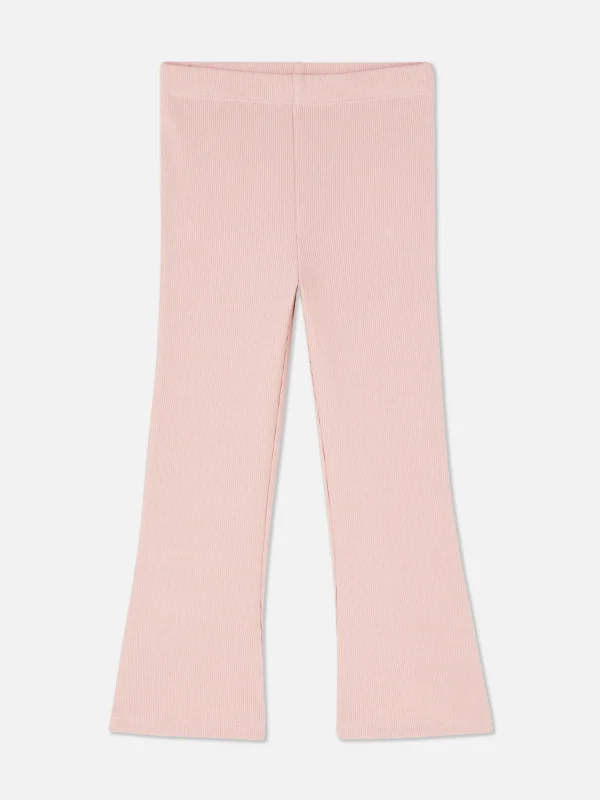Primark Ribbed Flare Leggings Lilac New