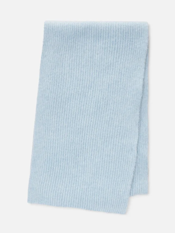 Primark Ribbed Knit Scarf Blue Hot