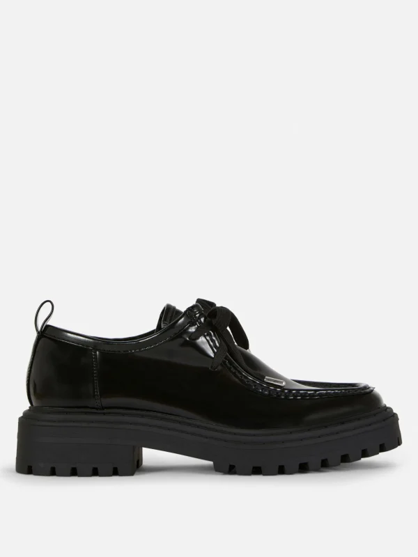 Primark Rita Ora Chunky Lace-Up Loafers Black Best