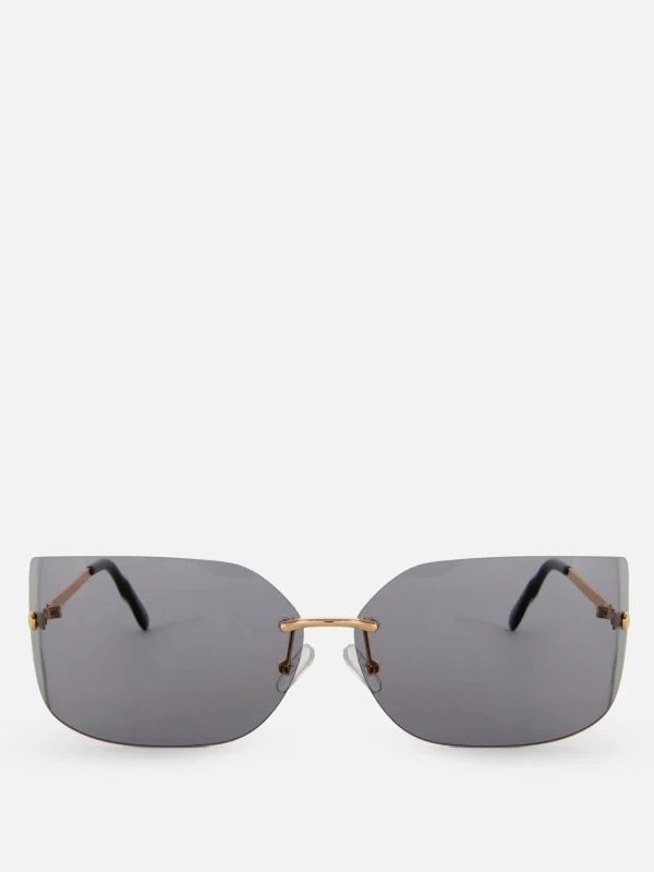 Primark Rita Ora Curved Rimless Sunglasses Black Best Sale