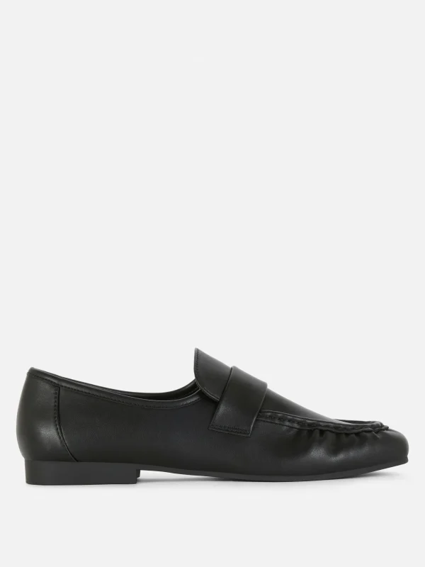 Primark Rita Ora Ruched Loafers Black Sale