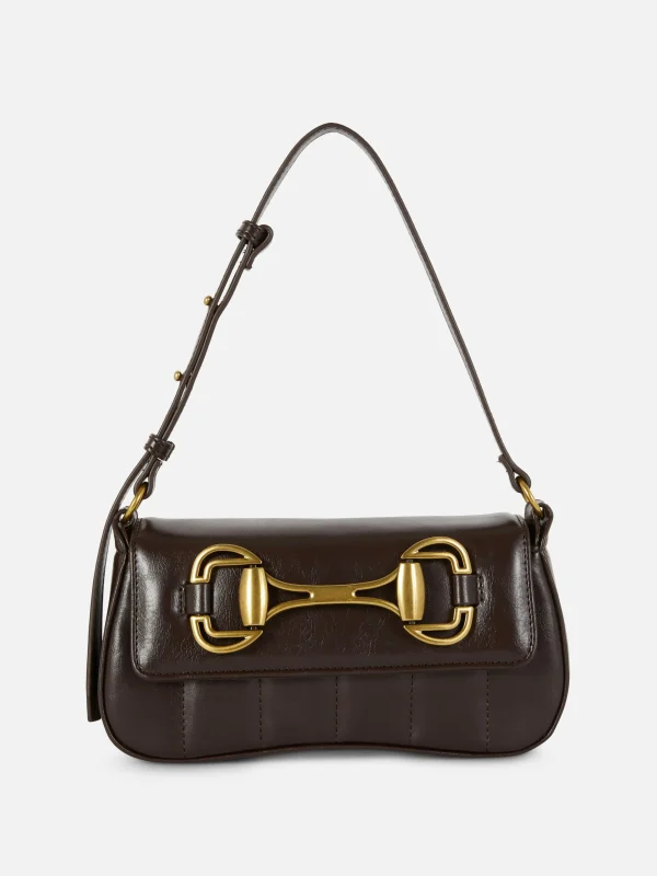 Primark Rita Ora Snaffle Shoulder Bag Chocolate Discount