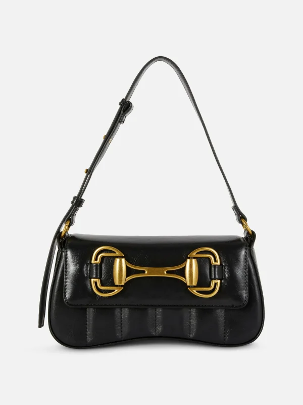 Primark Rita Ora Snaffle Shoulder Bag Black Hot