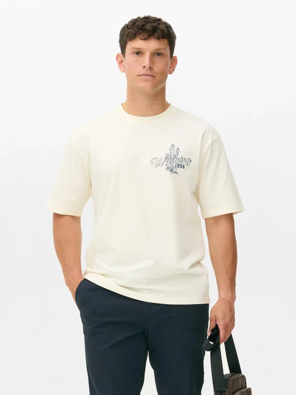 Primark Rodeo Print T-Shirt Ivory Best