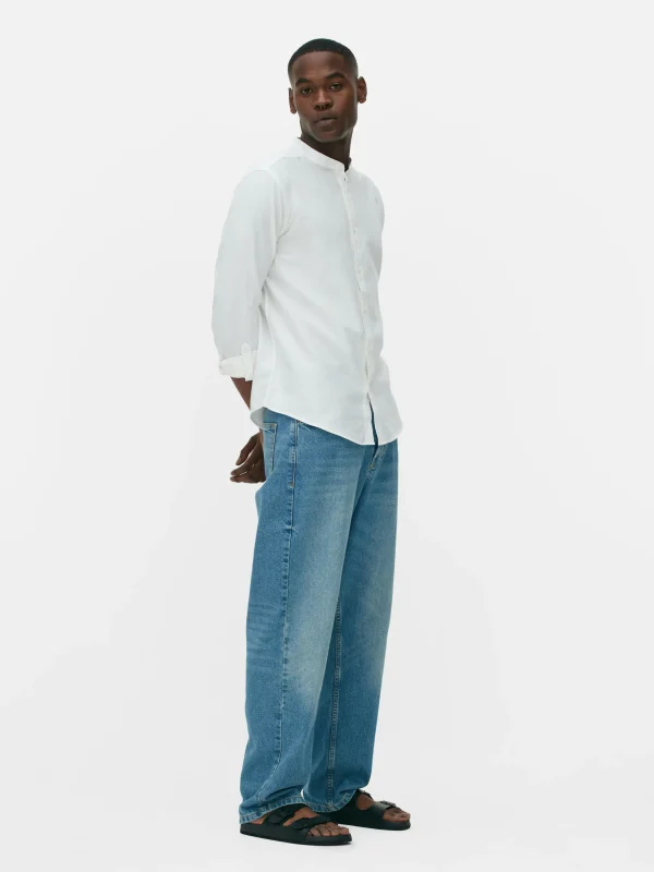 Primark Roll-Sleeve Shirt White Flash Sale
