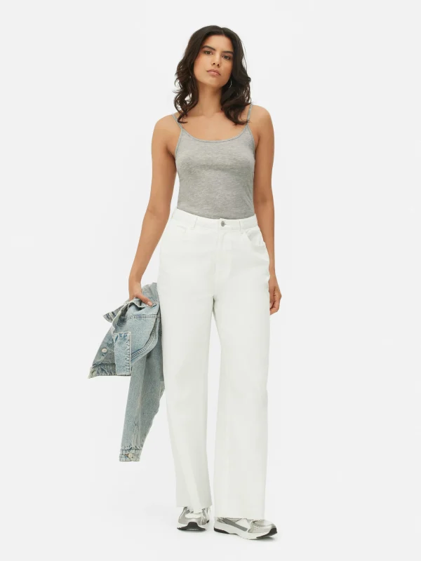 Primark Scoop Neck Stretch Cami Gray Heather Store