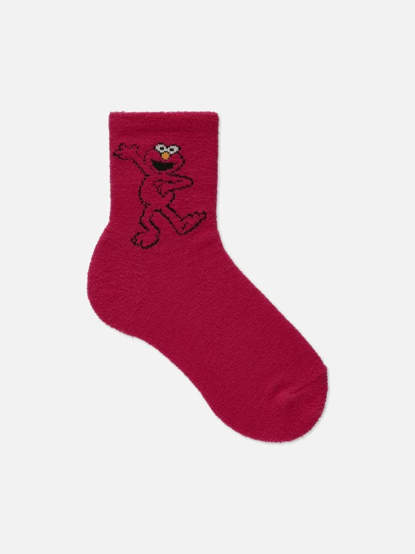 Primark Sesame Street Elmo Cosy Socks Red Fashion