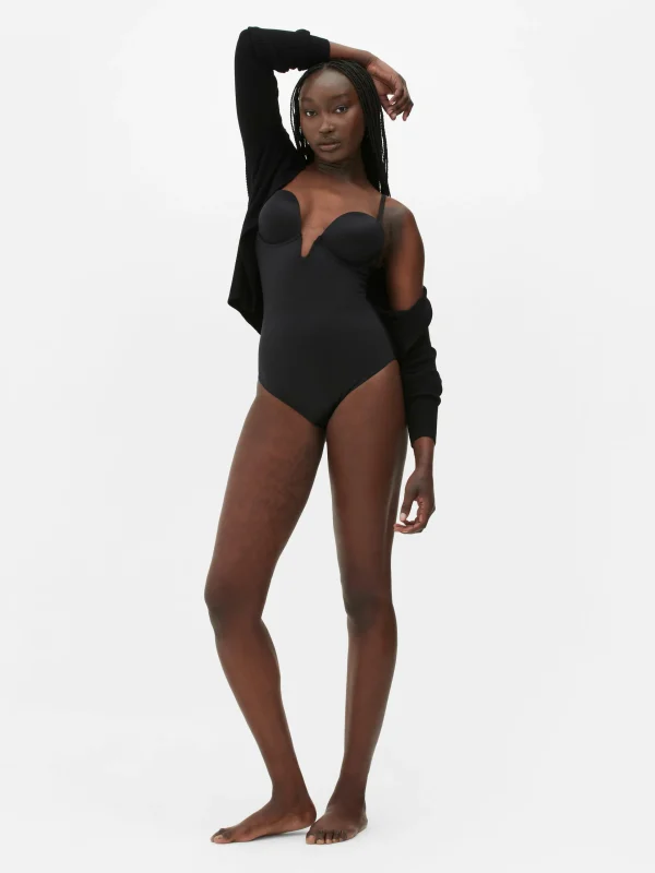 Primark Shapewear Plunge Cupped Bodysuit Black Discount