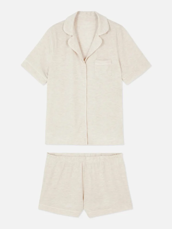 Primark Short Sleeve Jersey Pajamas Oatmeal Store