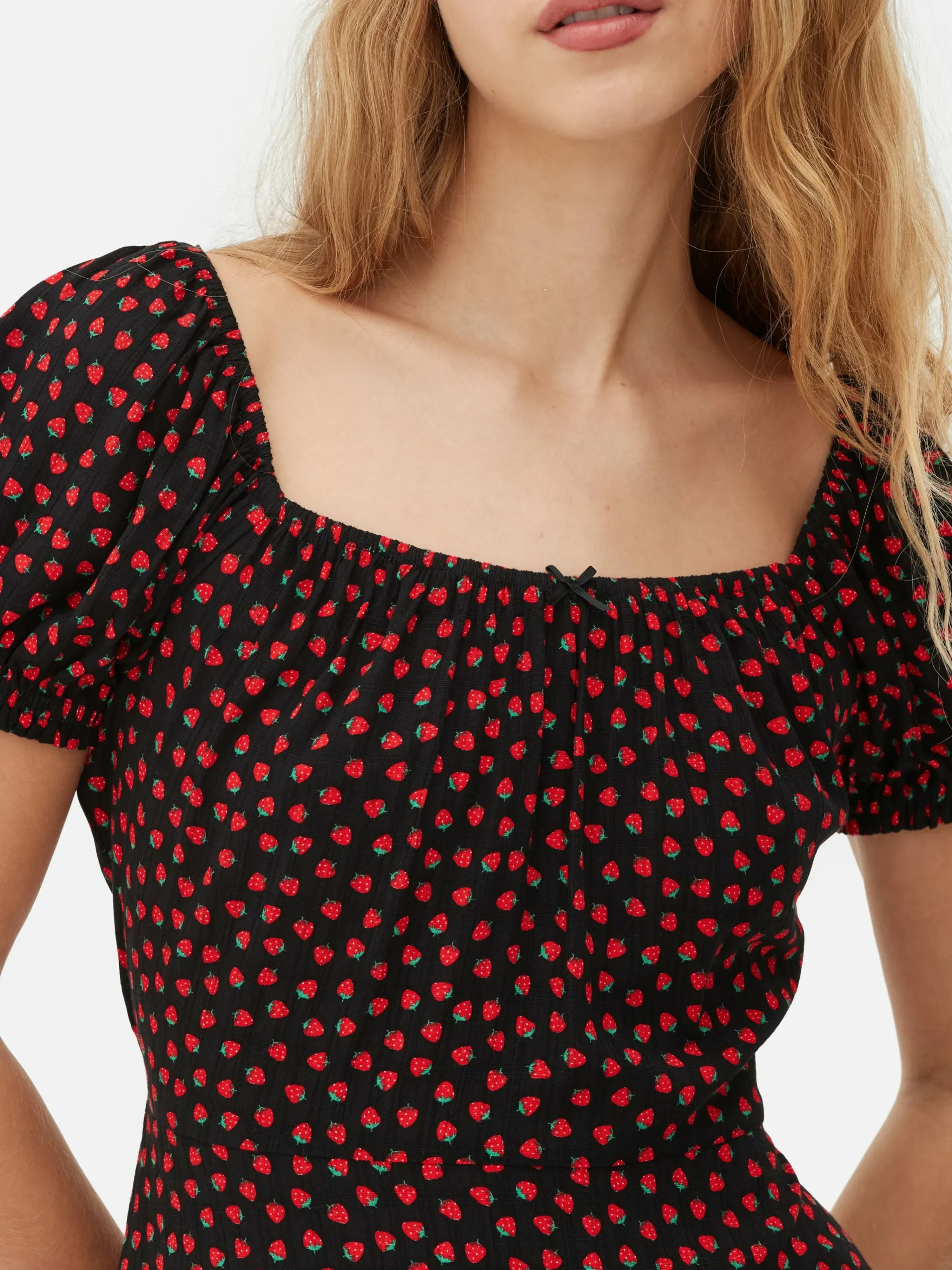 Primark Short Sleeve Mini Dress Dark Red Best