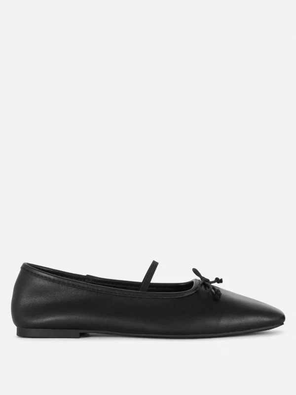 Primark Single Strap Ballet Flats Black Hot