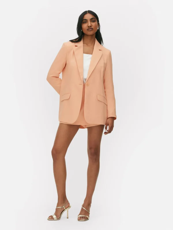 Primark Single-Breasted Blazer Peach Discount