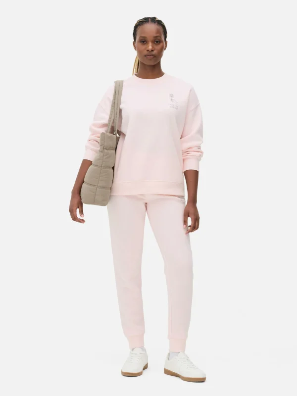 Primark Slogan Crew Neck Sweatshirt Pink Flash Sale