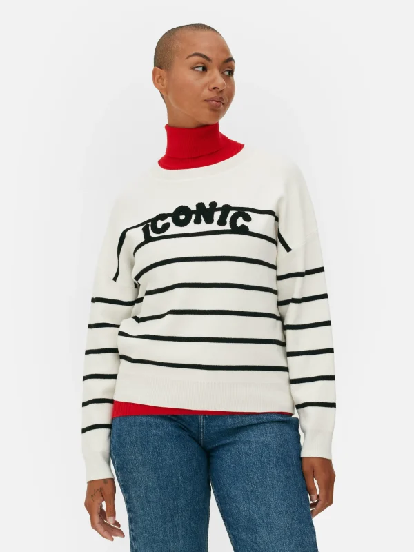 Primark Slogan Sweatshirt White Cheap