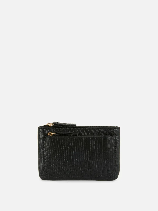 Primark Snake Effect Coin Purse Black Clearance