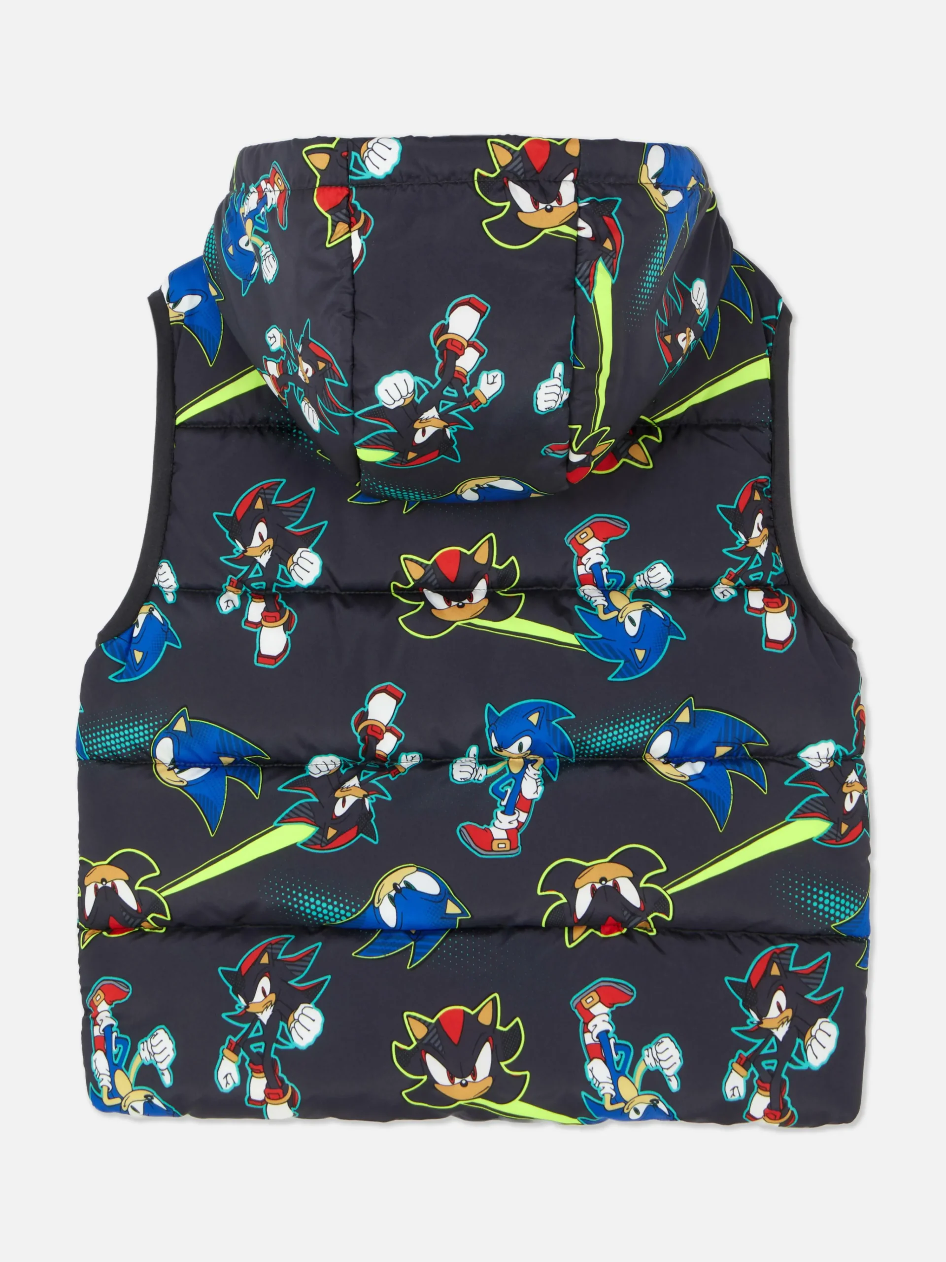 Primark Sonic The Hedgehog Sonic And Shadow Puffer Vest Charcoal Best Sale
