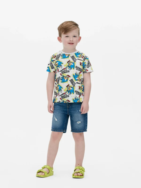 Primark Sonic The Hedgehog Speedster T-Shirt White Best