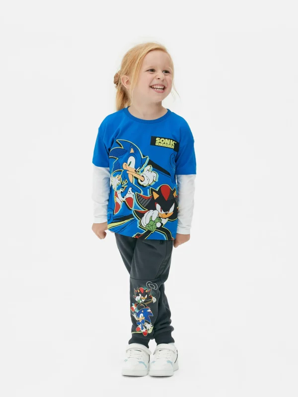 Primark Sonic The Hedgehog Two-Tone T-Shirt Blue Discount