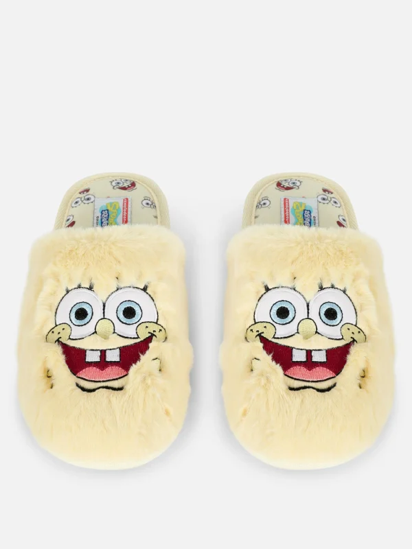 Primark SpongeBob SquarePants Fluffy Slippers Yellow Online