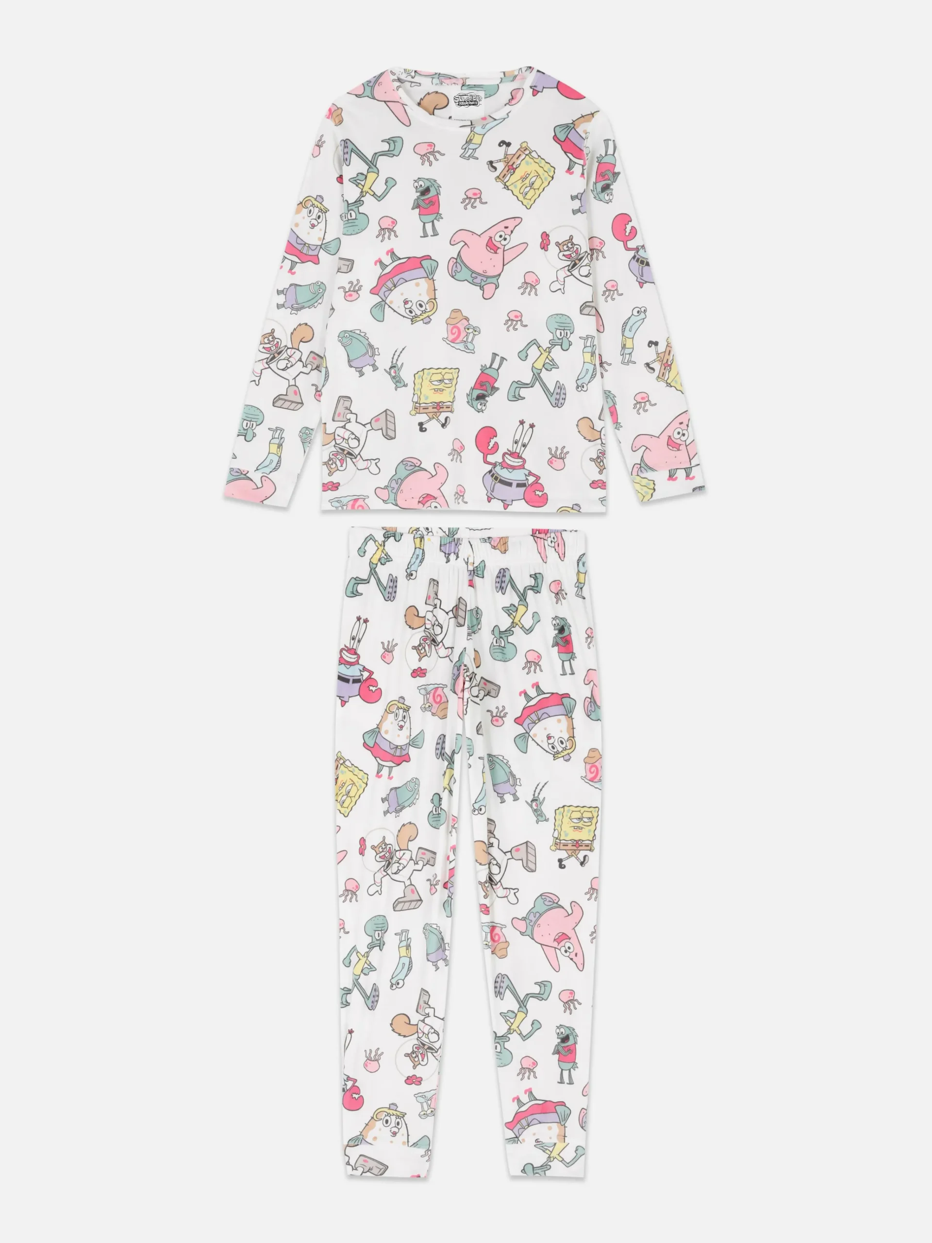 Primark SpongeBob SquarePants Long Sleeve Pajamas Multi Store