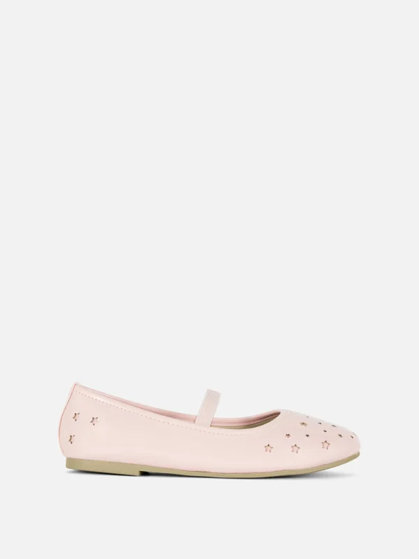 Primark Star Laser Cut Ballet Pumps Pink Shop