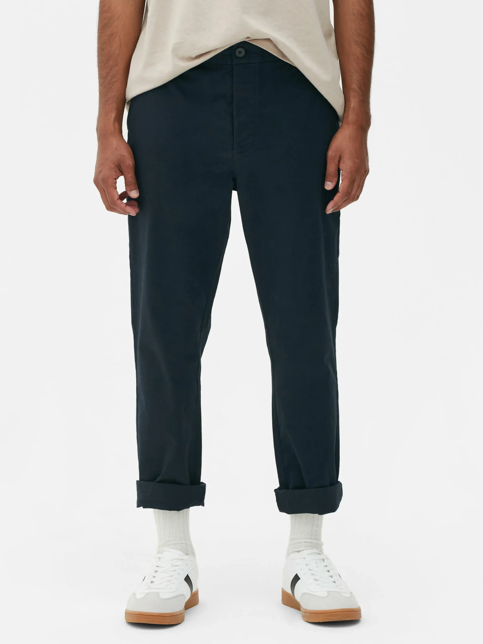 Primark Straight Fit Chinos Navy Cheap