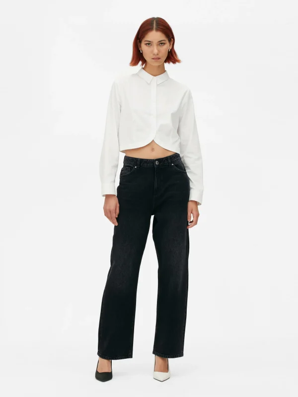 Primark Straight Leg Jeans Barely Black Outlet