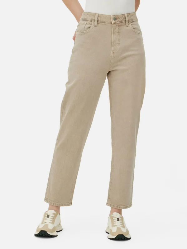 Primark Straight Leg Slim Jeans Sand Online