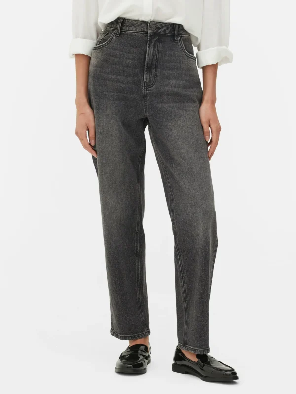 Primark Straight Leg Slim Jeans Dark Gray Outlet