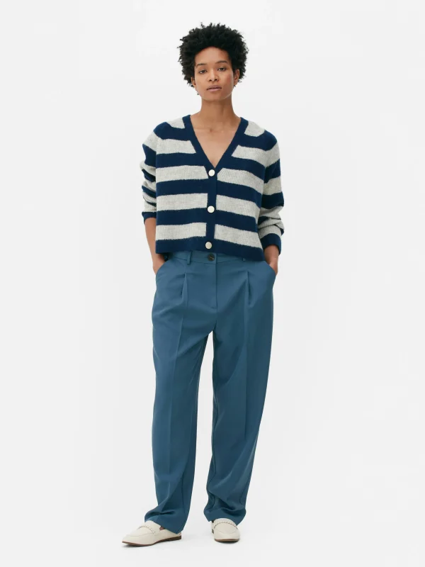 Primark Straight Leg Tailored Pants Dark Blue New