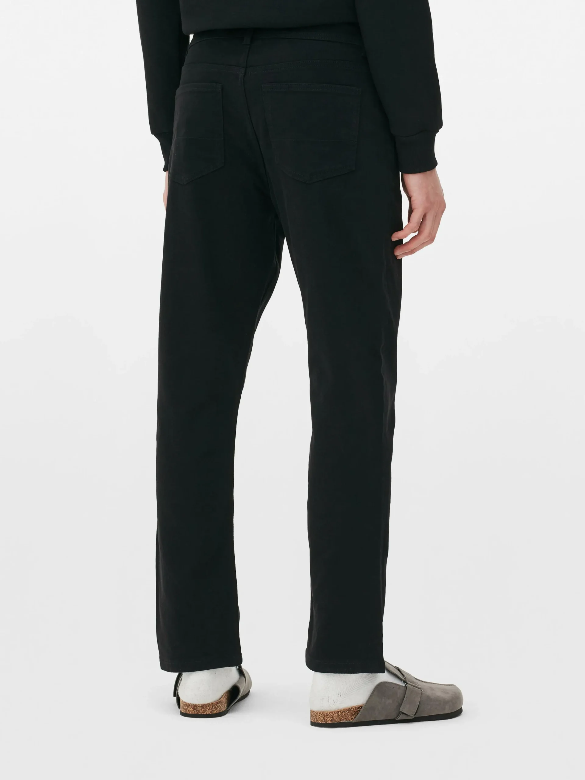 Primark Straight Leg Twill Jeans Black Online