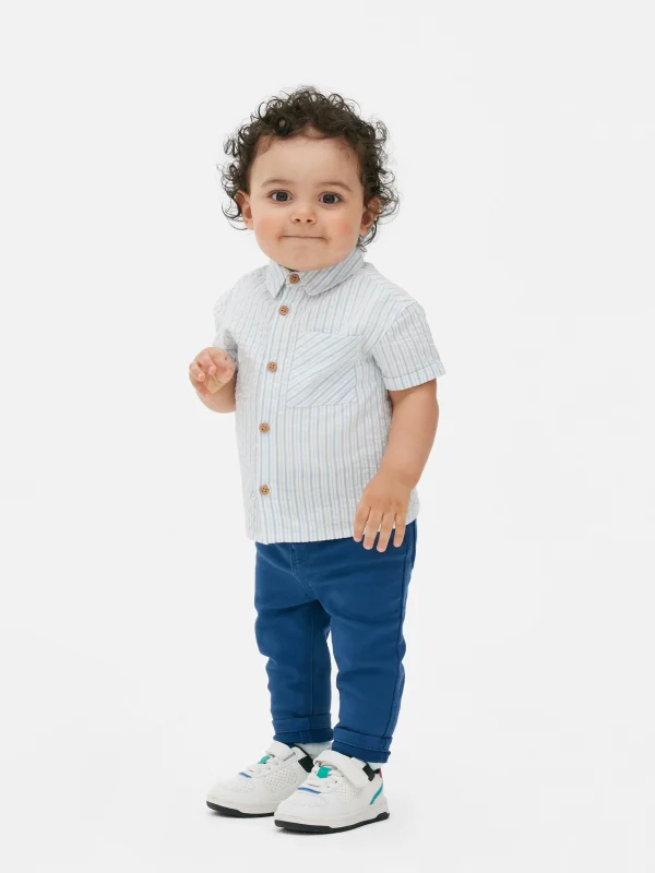 Primark Straight Leg Twill Pants Navy Outlet