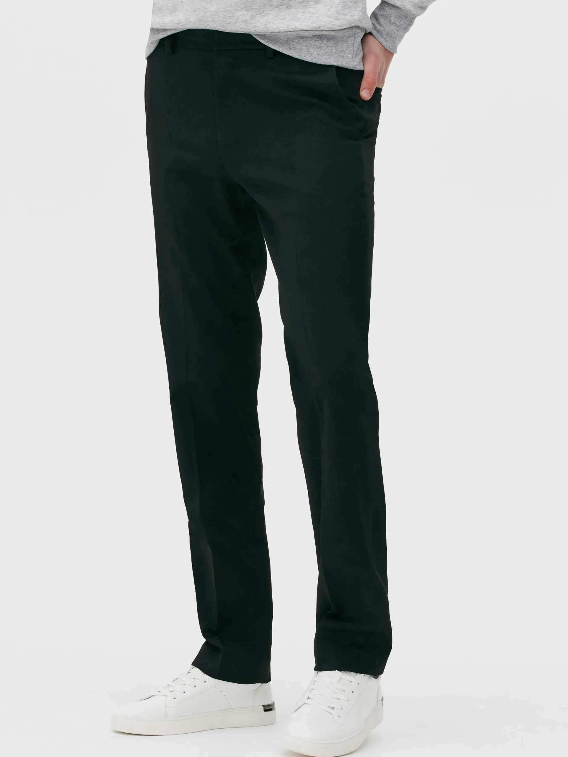 Primark Straight Leg Twill Pants Black Online