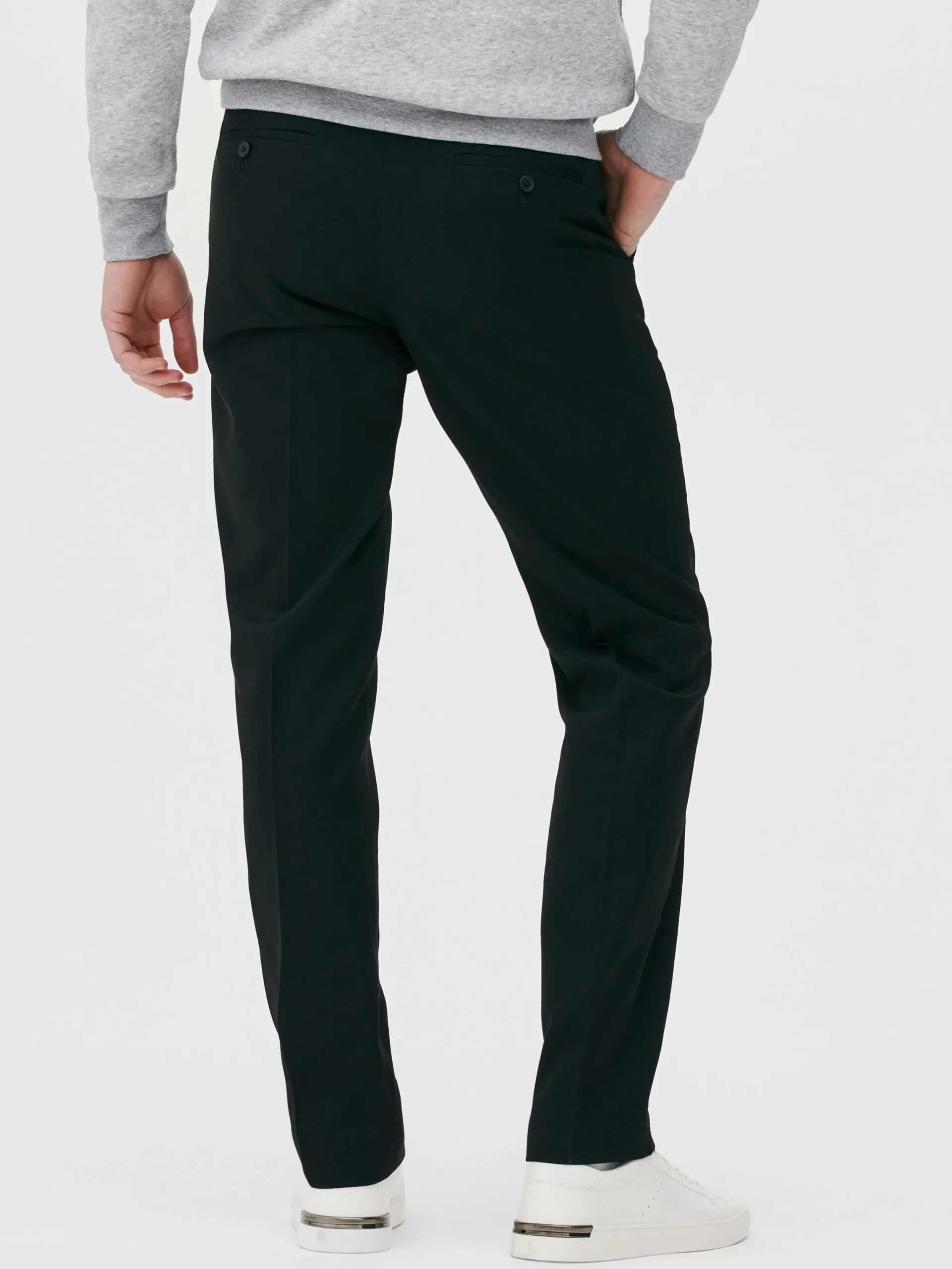 Primark Straight Leg Twill Pants Black Online