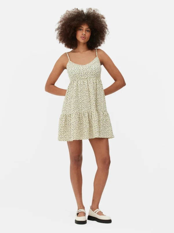 Primark Strappy Tiered Sundress Black/White Flash Sale