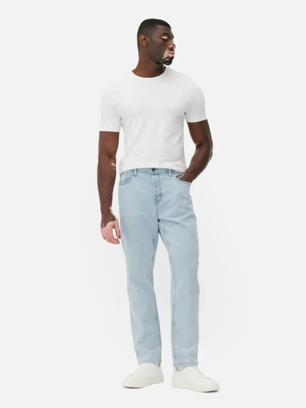 Primark Stretch Straight Jeans Bright Blue Cheap
