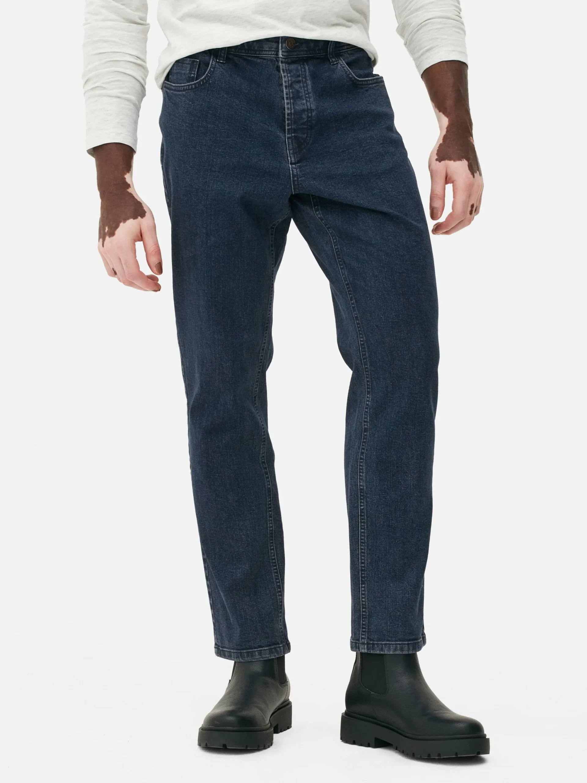 Primark Stretch Straight Jeans Dark Blue Online