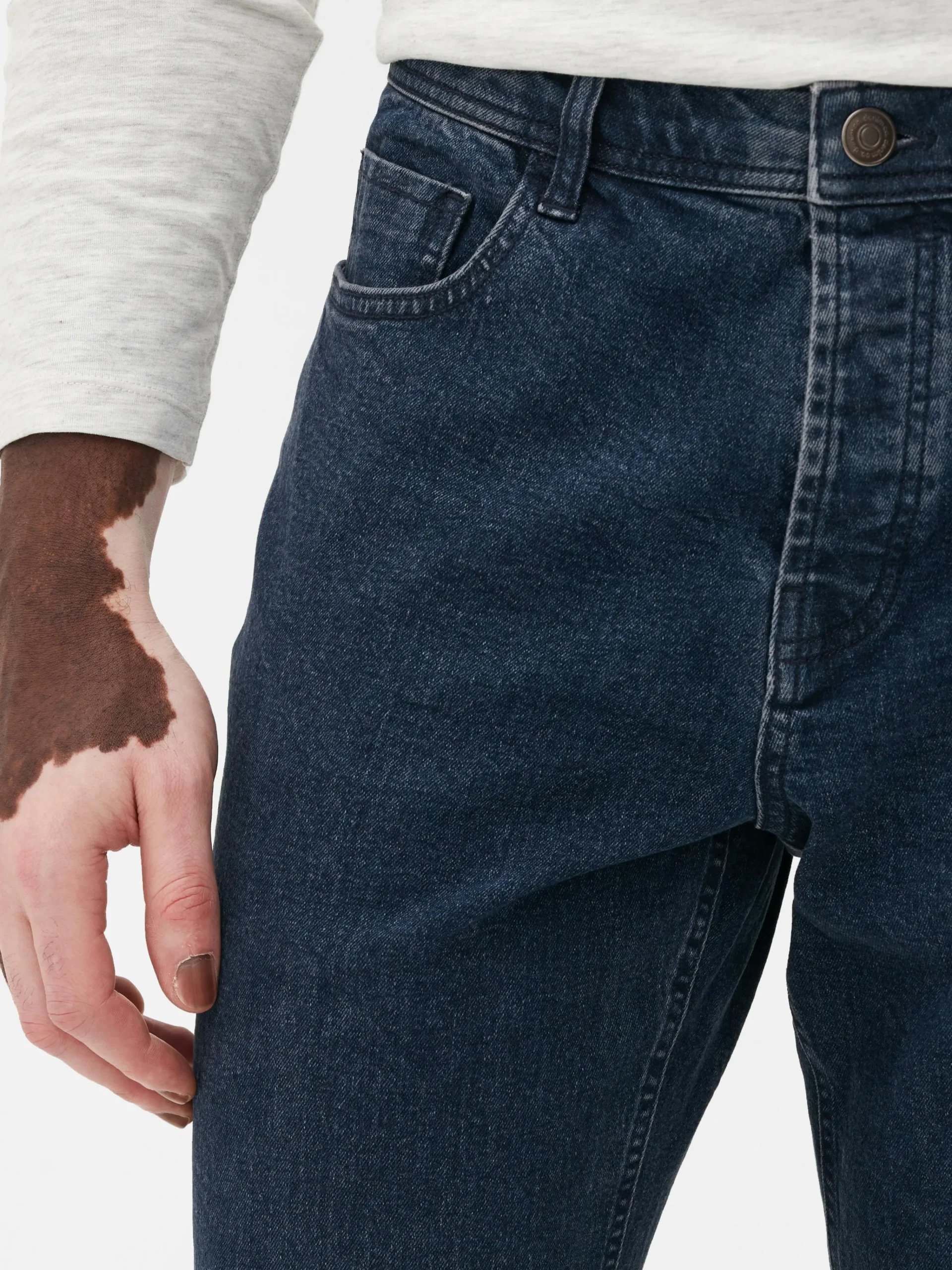 Primark Stretch Straight Jeans Dark Blue Online
